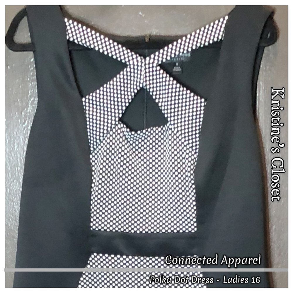 Black & White A-Line Dress - Ladies 16